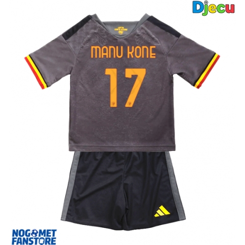 AS Roma Manu Kone #17 Rezervni Dres za djecu 2026-27 Kratak Rukav (+ Kratke hlače)